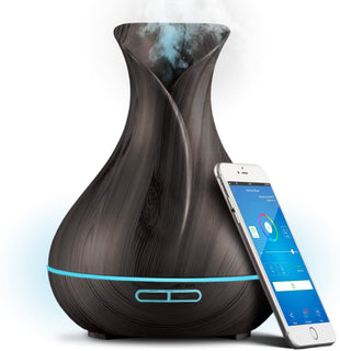 Smart Aromatherapy Diffuser – WiFi Enabled, 400mL with Alexa & Google Voice Control, LED Timer