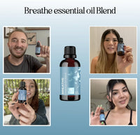 Breathe Blend Essential Oil for Diffuser - Invigorating Breathe Essential Oil Blend with Eucalyptus Peppermint Tea Tree and Mint Essential Oils for Diffusers for Home and Shower Aromatherapy